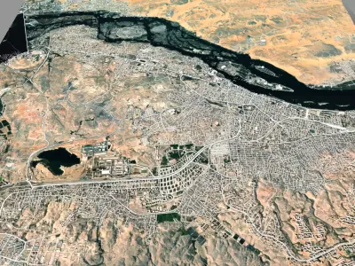 Cityscape Aswan Egypt 3D model