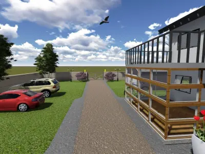 Simple house Free 3D model