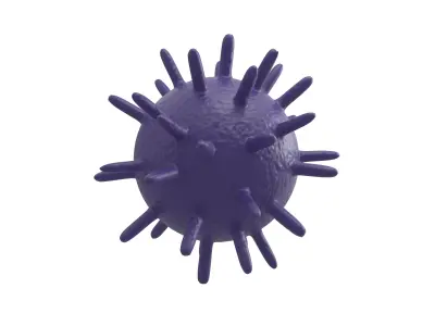 Virus v2 007 Low-poly 3D model