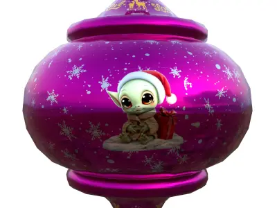 Innocent Baby Holiday Red Bauble 3D Model PBR Ready Low-poly 3D model