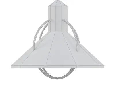 Allison pendant light with gold finish 3D model