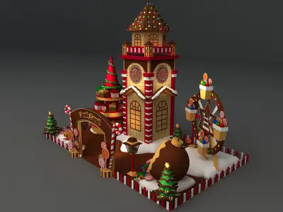 3d Christmas installation 3D model