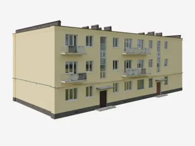 House apartment building Free 3D model purchase