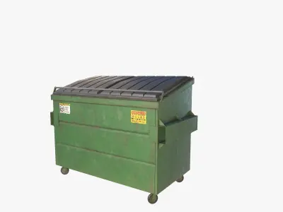 Garbage Dumpster Low-poly 3D model