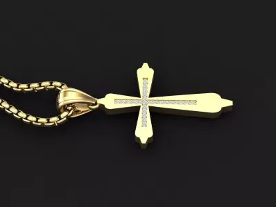Cross Light Gold 3CP019 3DM STL 3D model