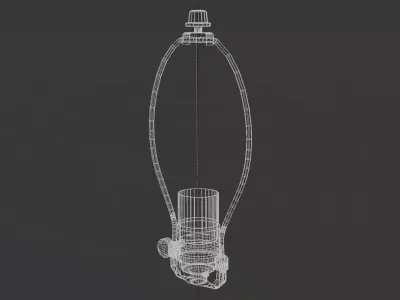 Basic Lamp Socket with Bale and Finial Low-poly 3D model