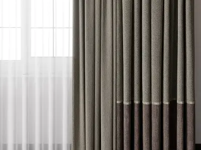 Hadi curtains 93 Low-poly 3D model