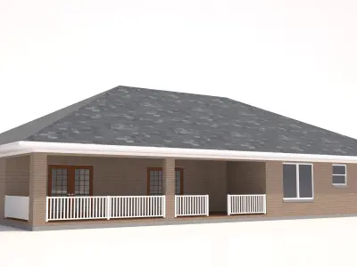 House-004- Low Poly 3D model