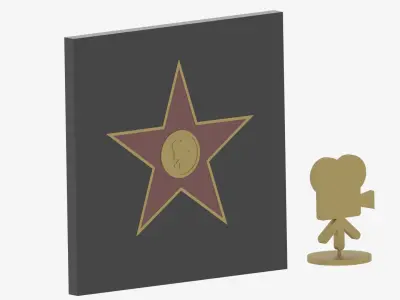 Hollywood Walk of Fame Actors Icon 3D model