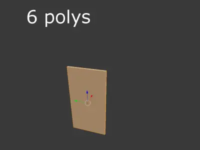 low poly door rusty Low-poly 3D model
