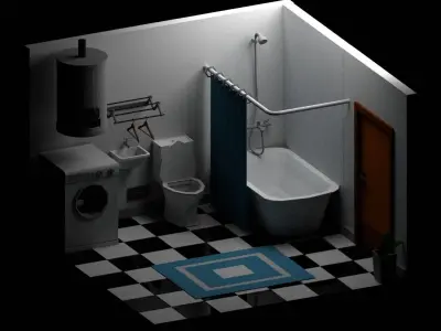 Modular Low Poly Interior Pack Low-poly 3D model