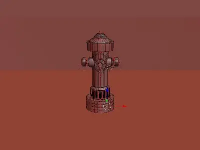 Hydrant fire 3D model