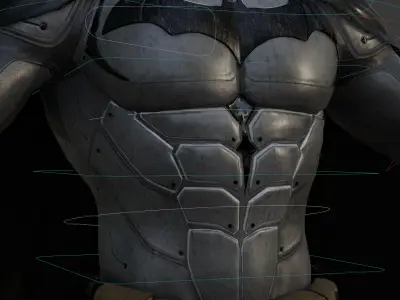 Batman 3D Model Arkham Knight Fully Rigged Cape Blender FBX OBJ Low-poly 3D model