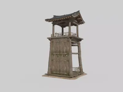 Ancient Asian Architectural Watchtower 3D model
