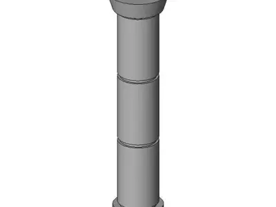 Metal Clad Column Free 3D model
