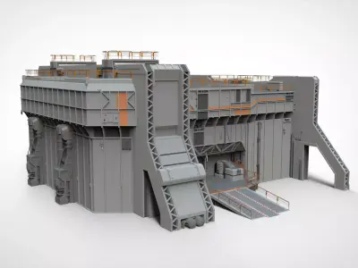 sci-fi architecture 5 3D model