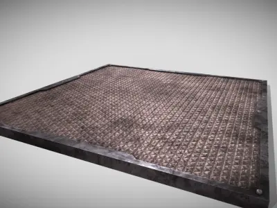 Sci-fi Floor Element Low-poly 3D model