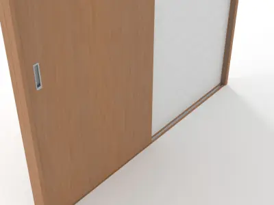 slide door Low-poly 3D model