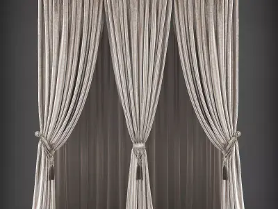 Curtain 3D model 233 Low-poly 3D model
