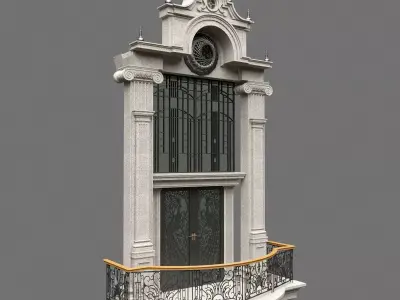 Classic Door  Windows 4 3D model