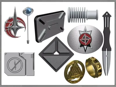 Picard Collection star trek items 3D print model