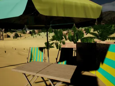 Beach Asset Pack Low-poly 3D model