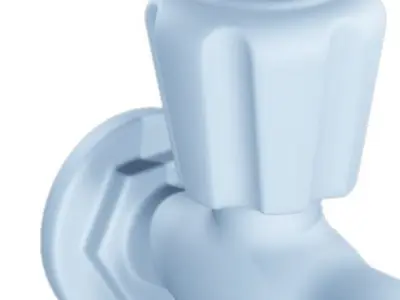 Plastic Water Tap Low-poly 3D model