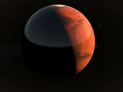 Planet Mars 3D Model 8K Low-poly 3D model