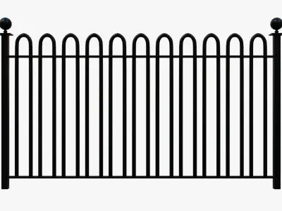 Metal Fence 3D model 2