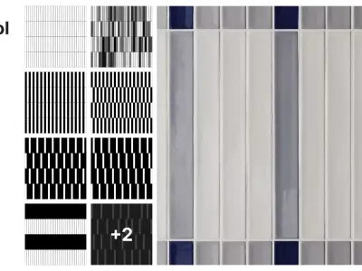 Elongated Subway Tile in Stack Bond Layout Texture