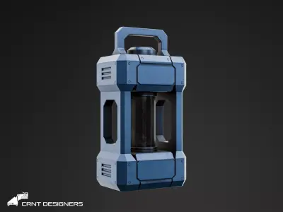 Sci-Fi Lantern - Sci-Fi Lamp Low-poly 3D model