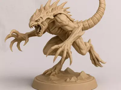 BURROW STALKER  Alien Tunnel Predator STL Pack 6 Dynamic Poses  3D print model