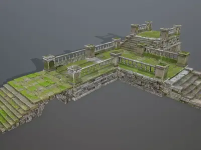 old ruins Low-poly 3D model