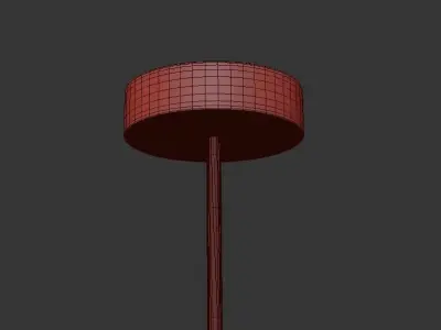 Sofia circular pendant light with wires 3D model