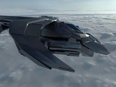 SCI FI WAR FIGHTER   Low-poly 3D model