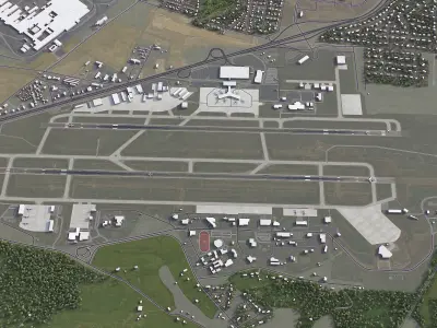 Knoxville - McGhee Tyson Airport - TYS Low-poly 3D model