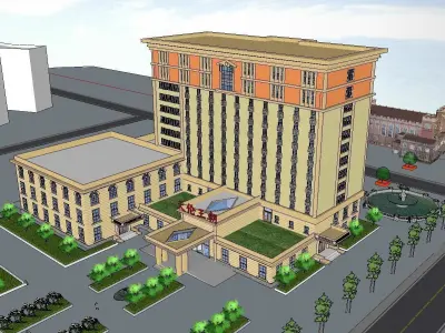 vacation spot-Resort-Fashion Leisure Hotel-0217 3D model
