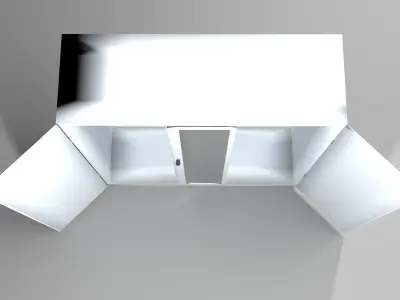 Wardrobe 4 cabinet 3D model