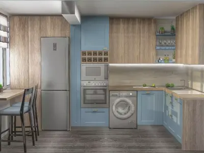 Transitional Kitchen 3D model