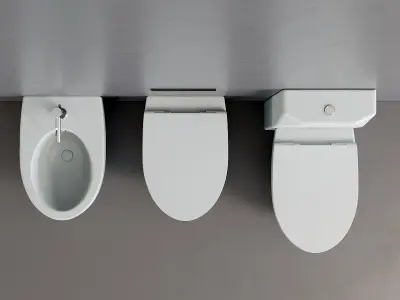 Esedra by SDR Ceramiche Bull WC Low-poly 3D model