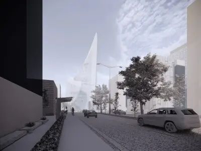 skyscraper ultra modern Building Low-poly 3D model