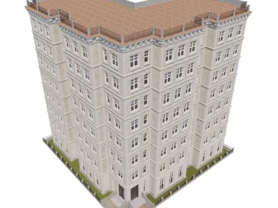 New York City Apartment Building 06 by THREEDEE INC Low-poly 3D model