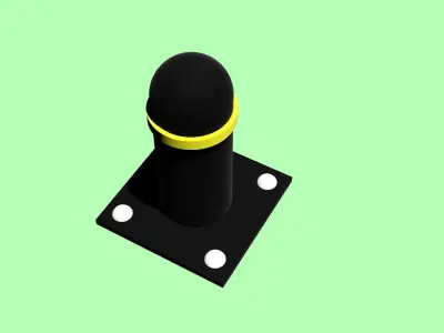 Metal Street Bollard Free 3D model