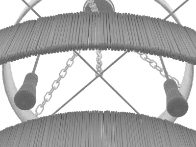 Palecek Everly Pendant Rope Lamp 3D model