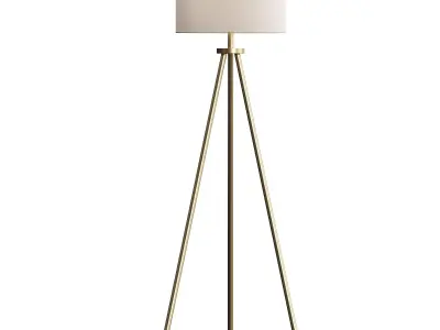  Ellis Tripod Floor Lamp Brass - Threshold 3D model
