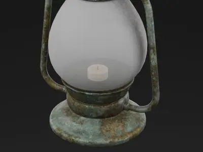 Iron Lantern Low-poly 3D model