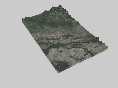 Newark City Low-poly 3D model