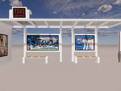 Bus Stop Collections -B5 3D model