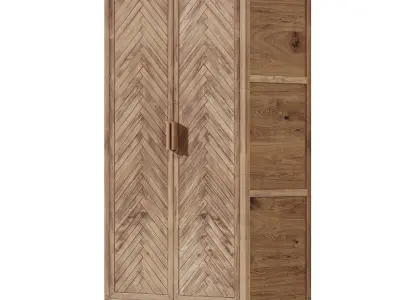 La Redoute NOTTINGHAM Solid Pine Wardrobe 3D model