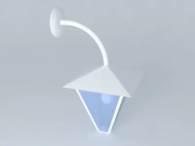 Fixture outdoor light with shade Free 3D model